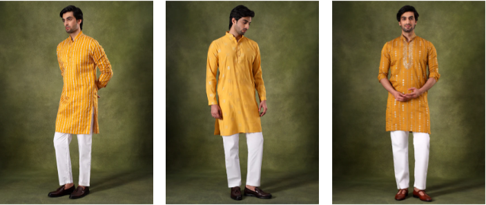 Haldi Outfit for Men Wedding Guest