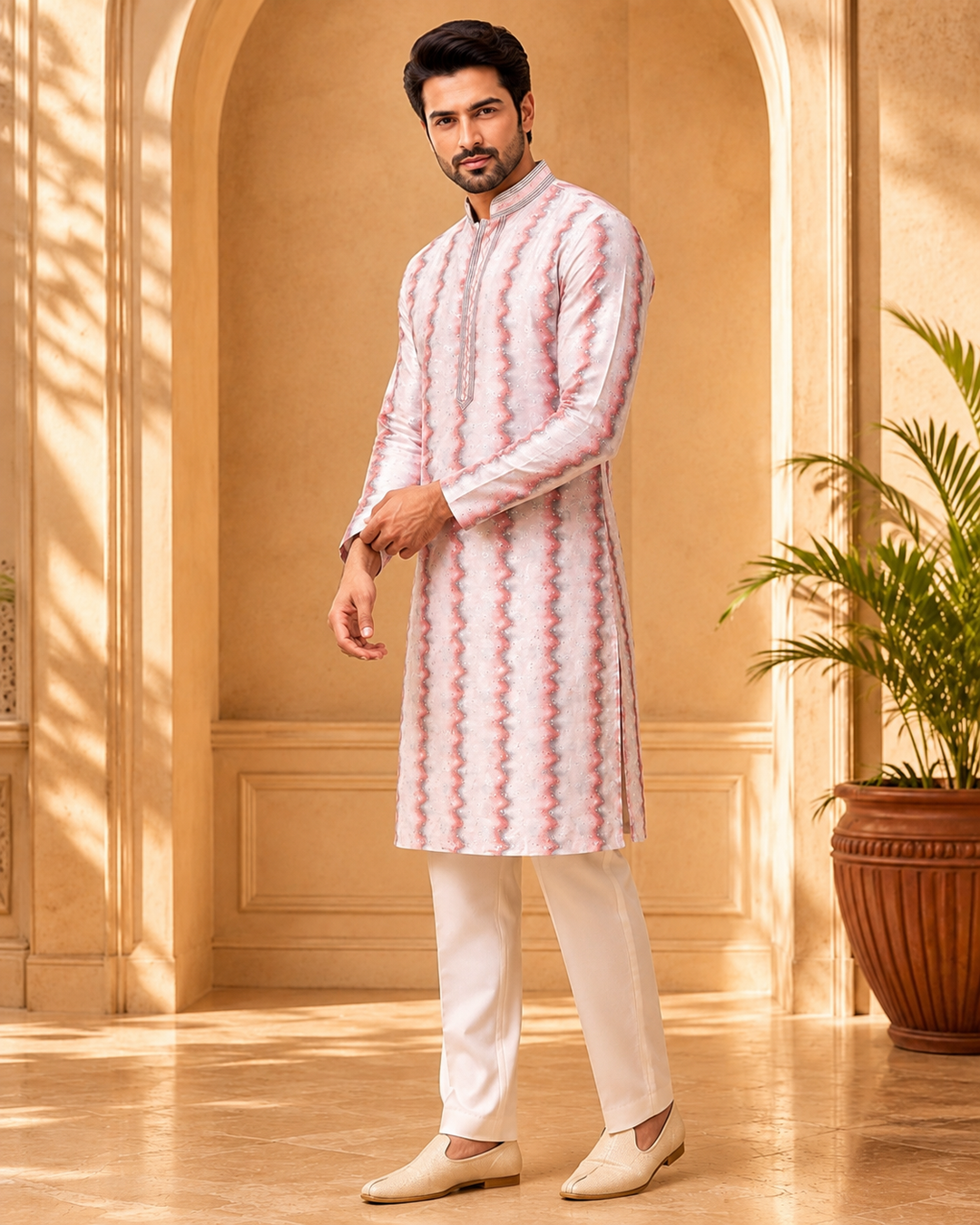 Blush Pink Printed Kurta Set