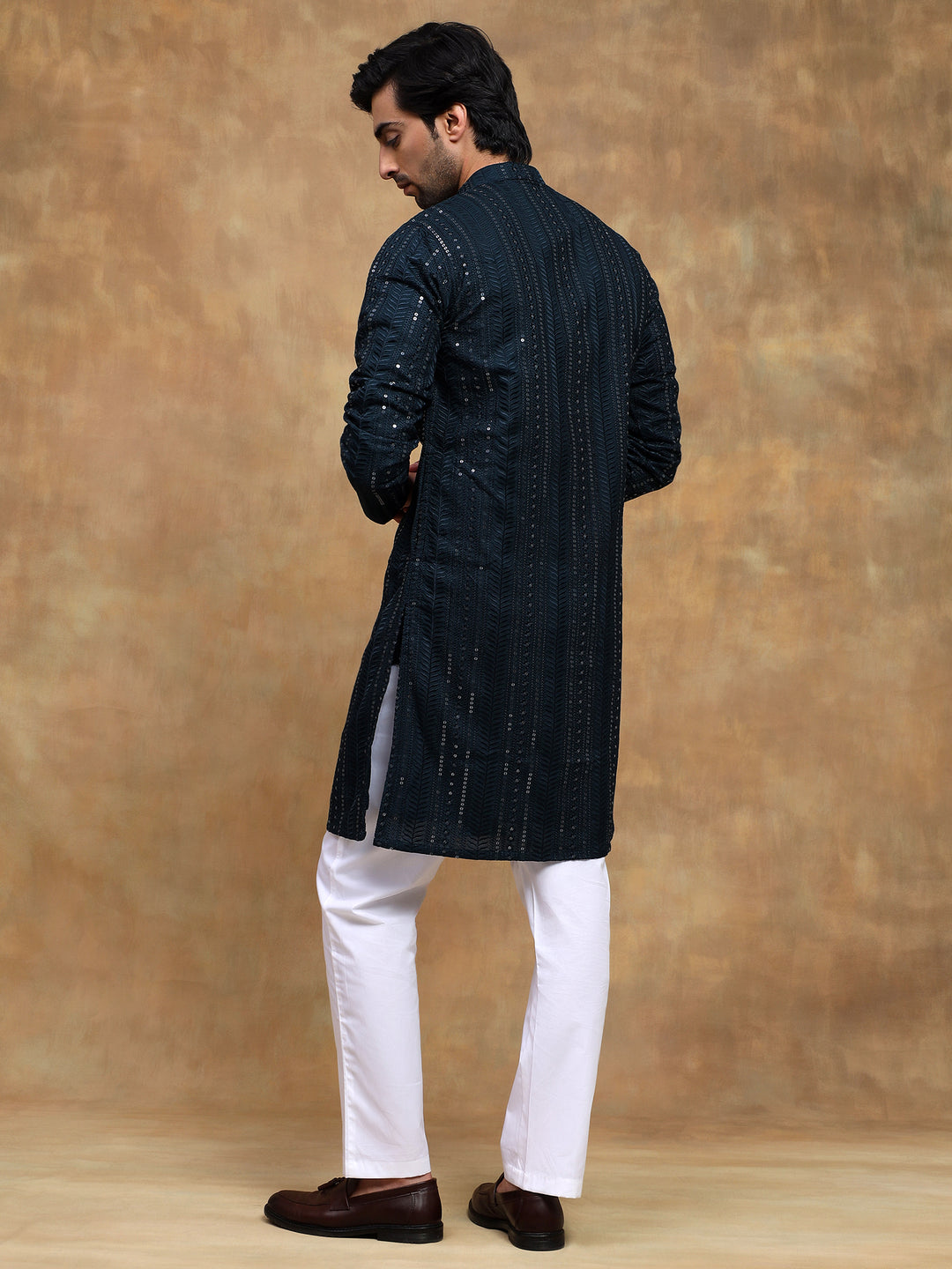 Twilight Blue Sippi Embroidered Kurta Set