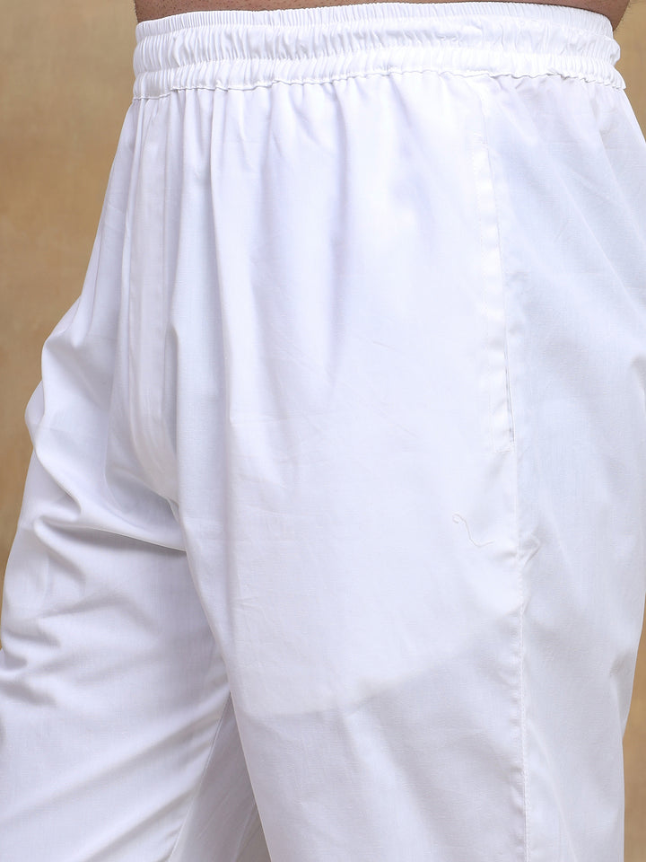 White Floral Embroidered Day Kurta Set