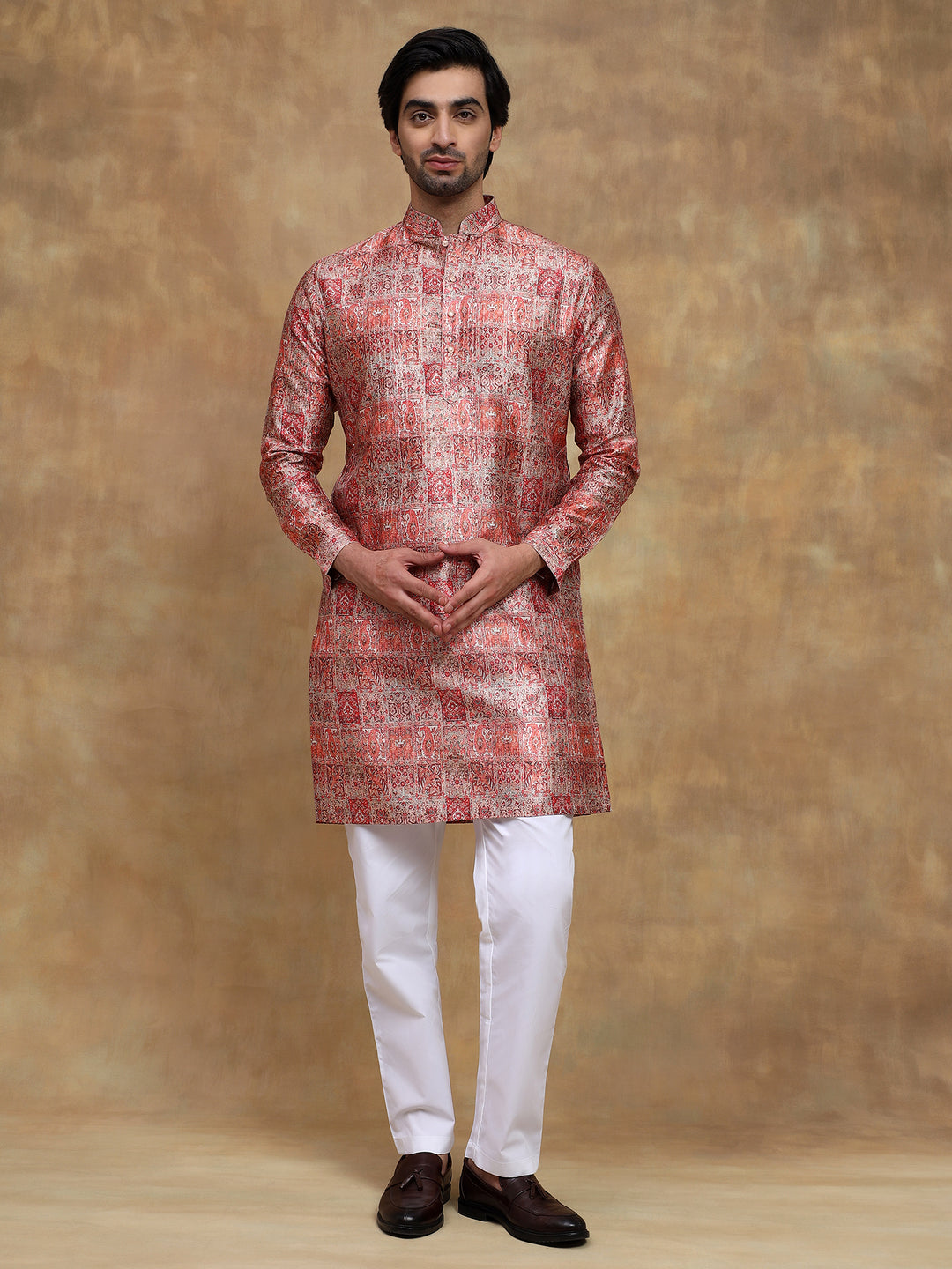 Carrot Kurta Set with Sequin Work