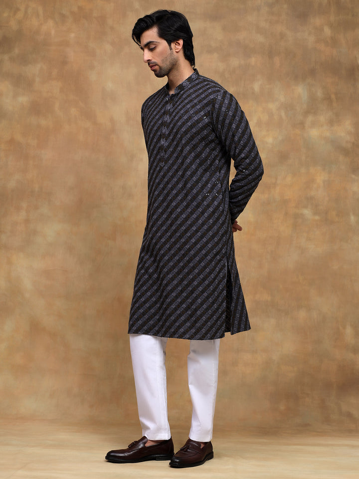 Pista Subtle Evening Kurta Set