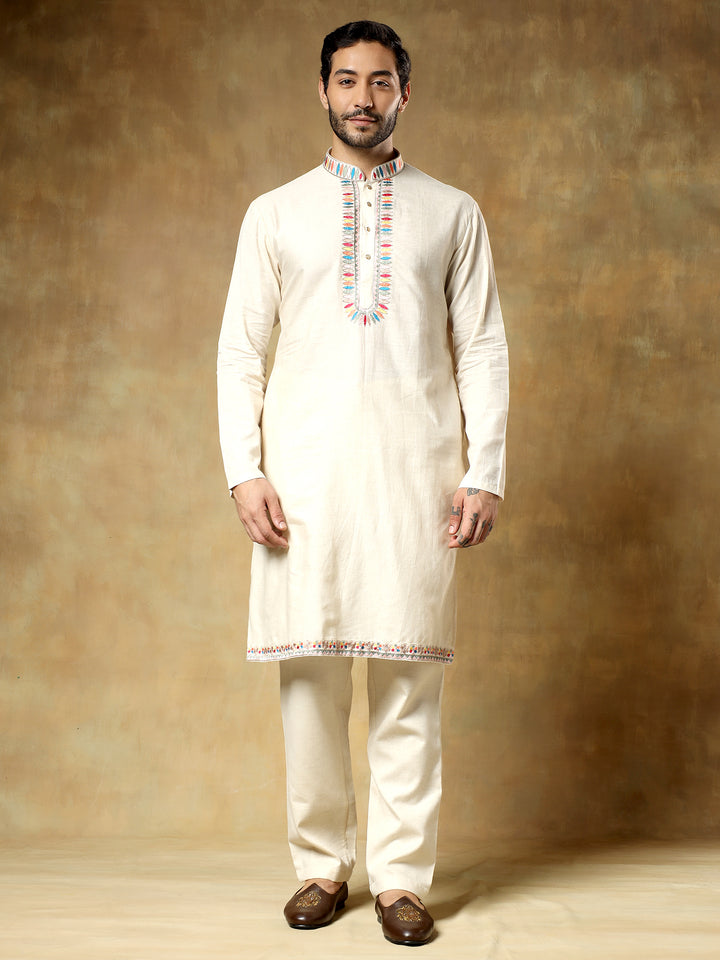 Multicolor Embroidered Open Indo-Western