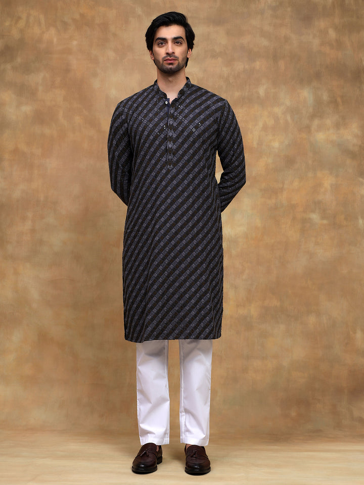 Pista Subtle Evening Kurta Set