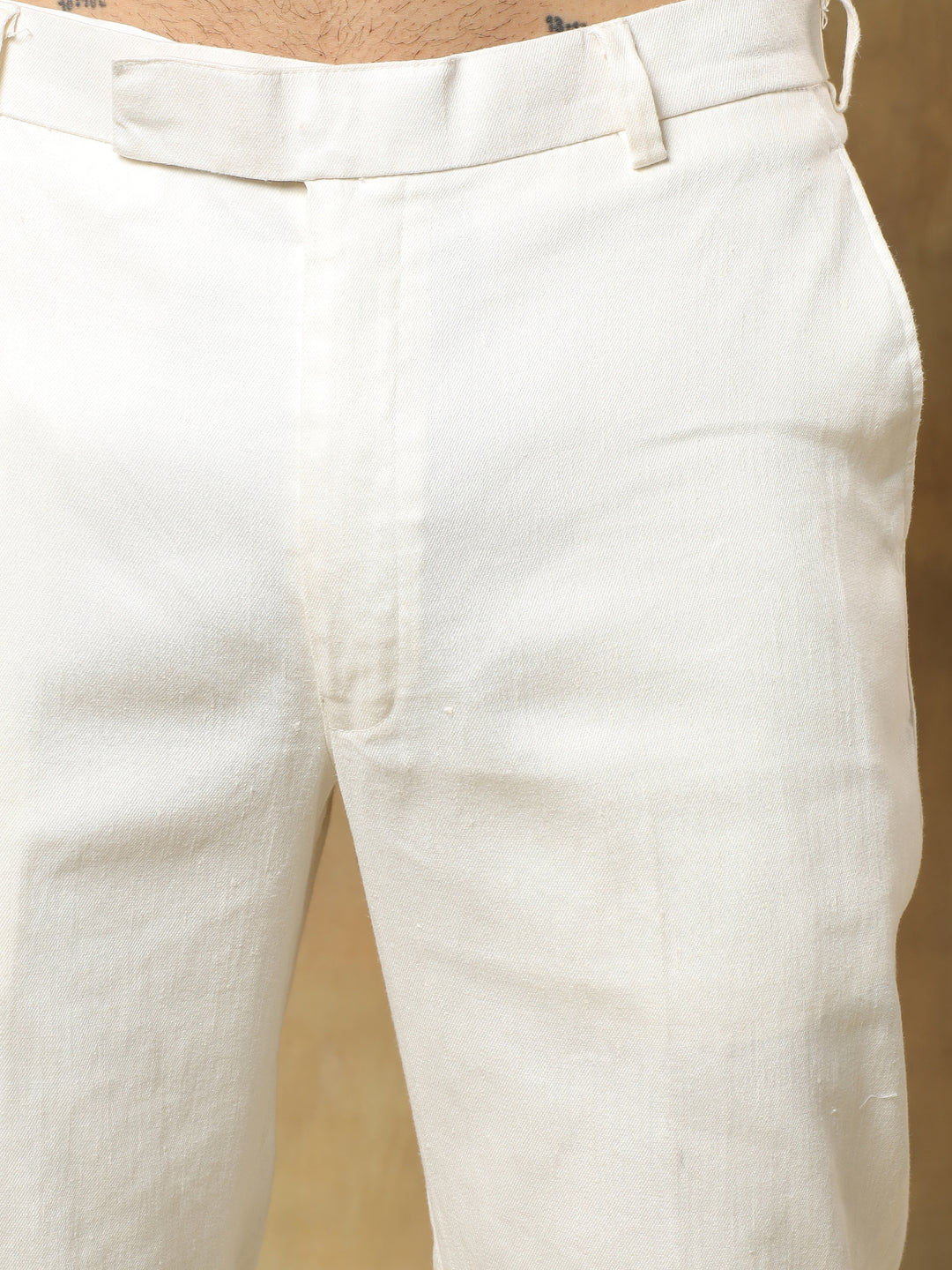 Cream Minimal Embroidered Indo-Western Set