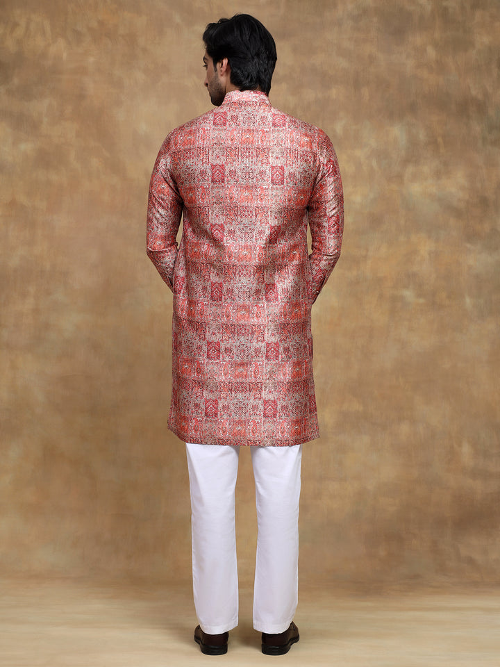 Carrot Kurta Set with Sequin Work