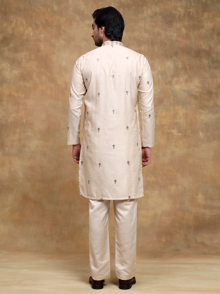 Fawn Kurta Pyjama Set