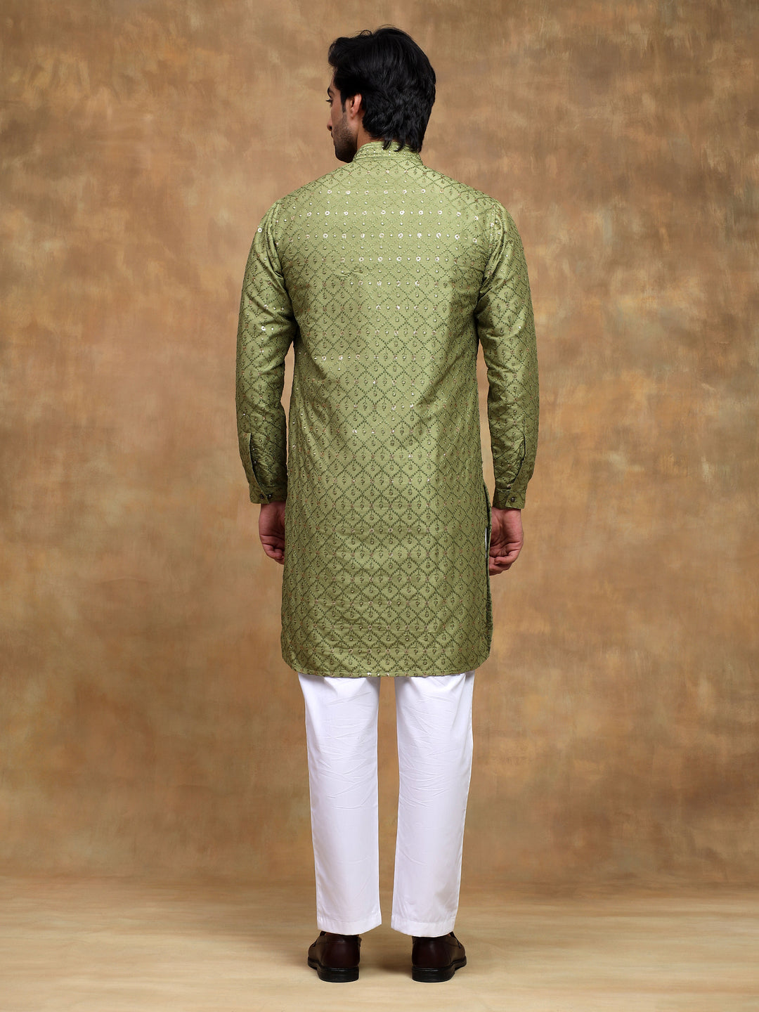 Pista Sippi Embroidered Kurta Set