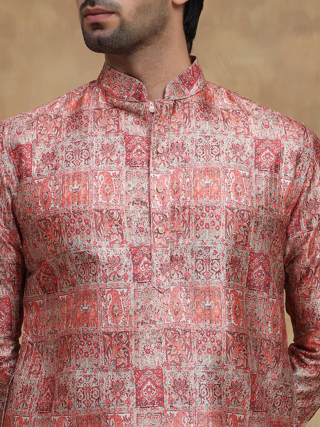 Carrot Kurta Set with Sequin Work