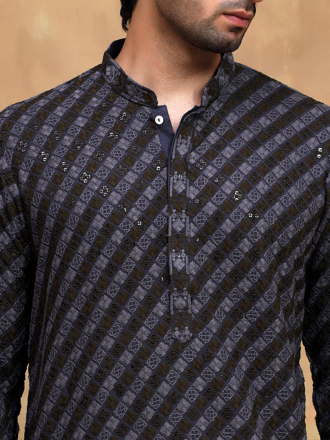 Pista Subtle Evening Kurta Set