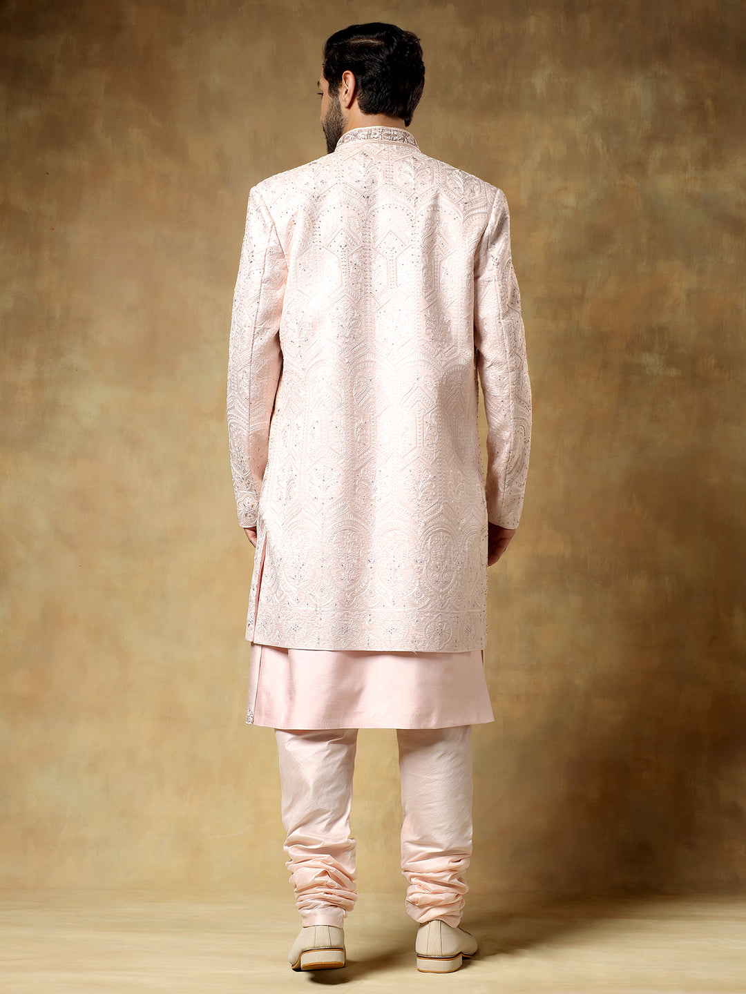 Pink Embroidered Sherwani