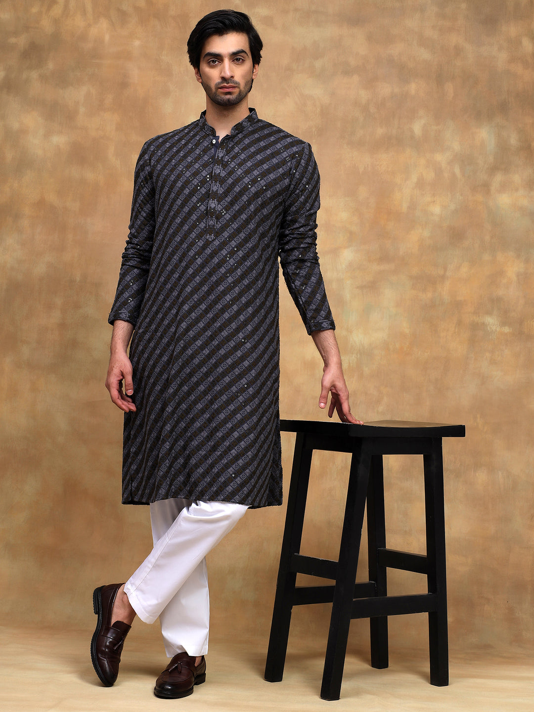 Pista Subtle Evening Kurta Set