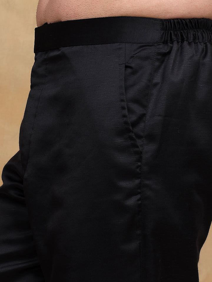 Black Kurta Set with Printed Dupatta