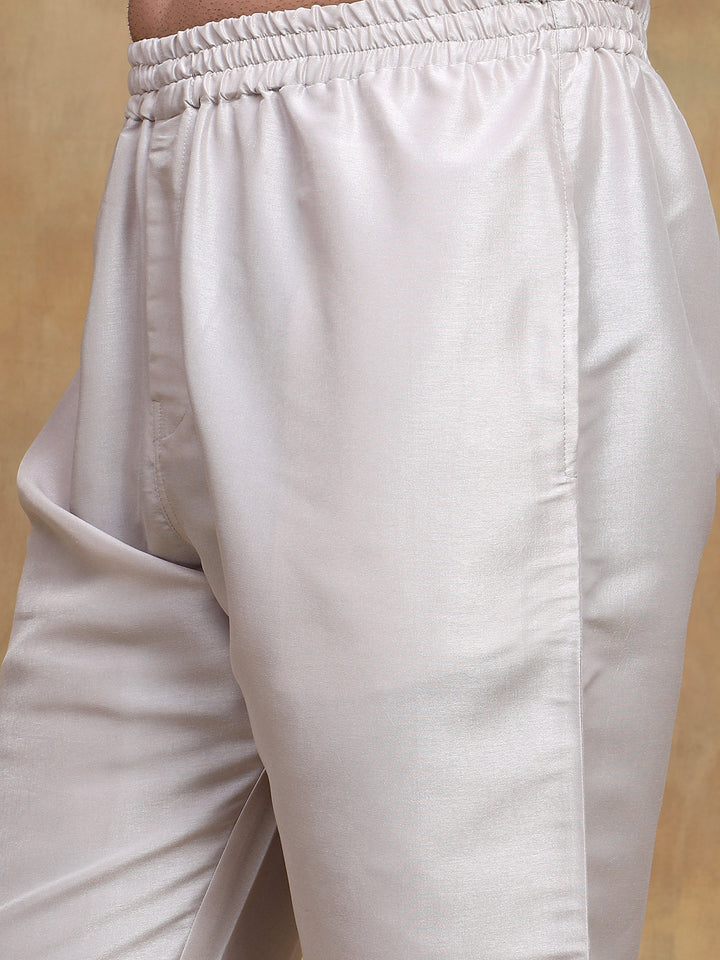 Ivory Front Embroidered Kurta Set