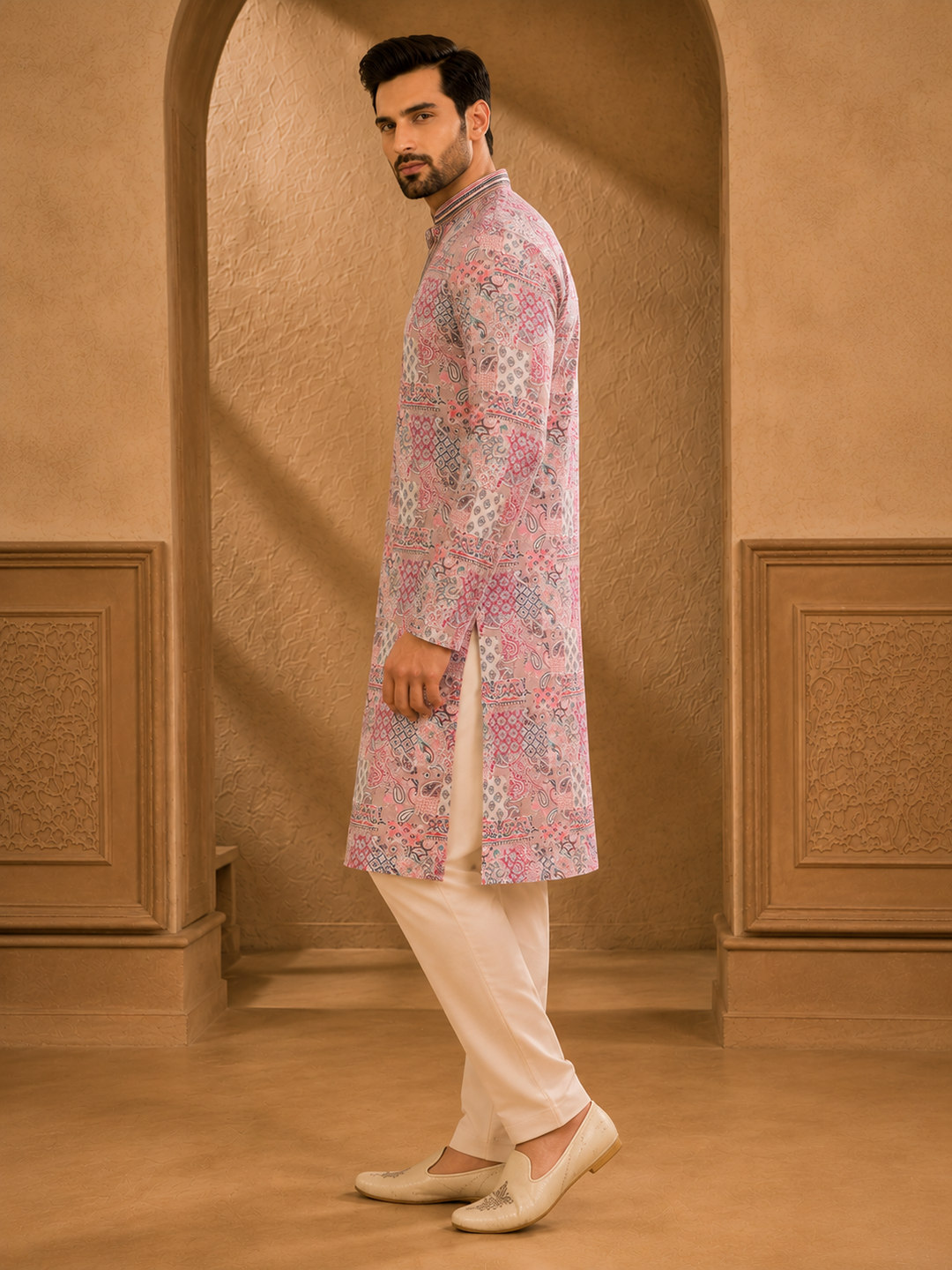 Blush Pink Printed Kurta Set