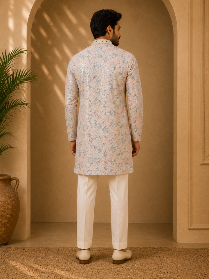 Ivory Printed Kurta Set