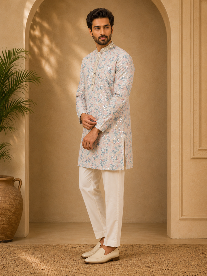 Ivory Printed Kurta Set