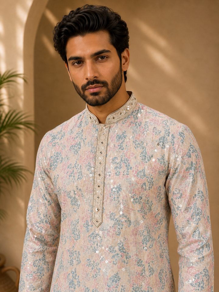 Ivory Printed Kurta Set