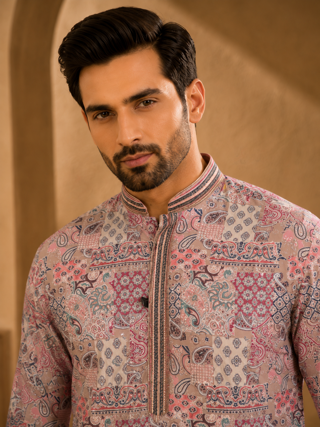 Blush Pink Printed Kurta Set