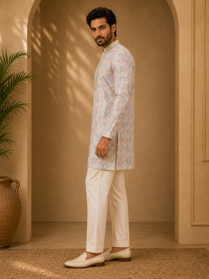 Ivory Printed Kurta Set