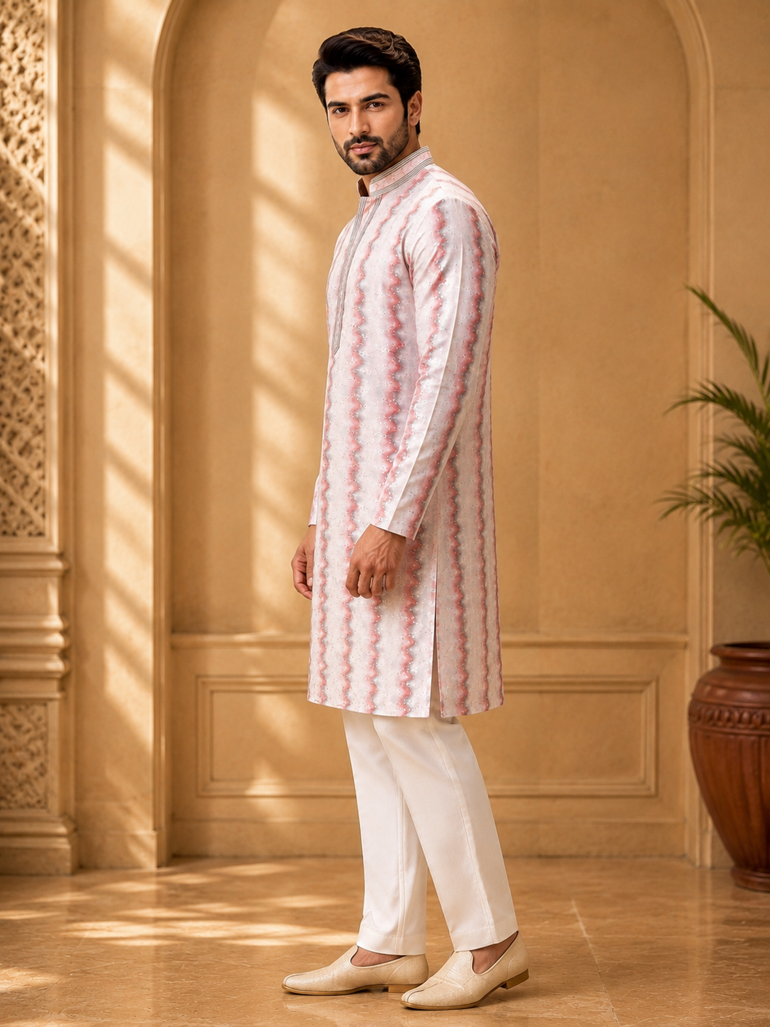 Blush Pink Printed Kurta Set