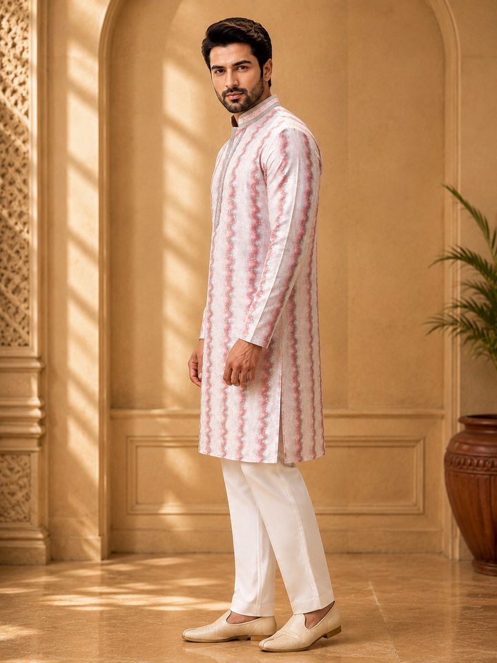 Blush Pink Printed Kurta Set