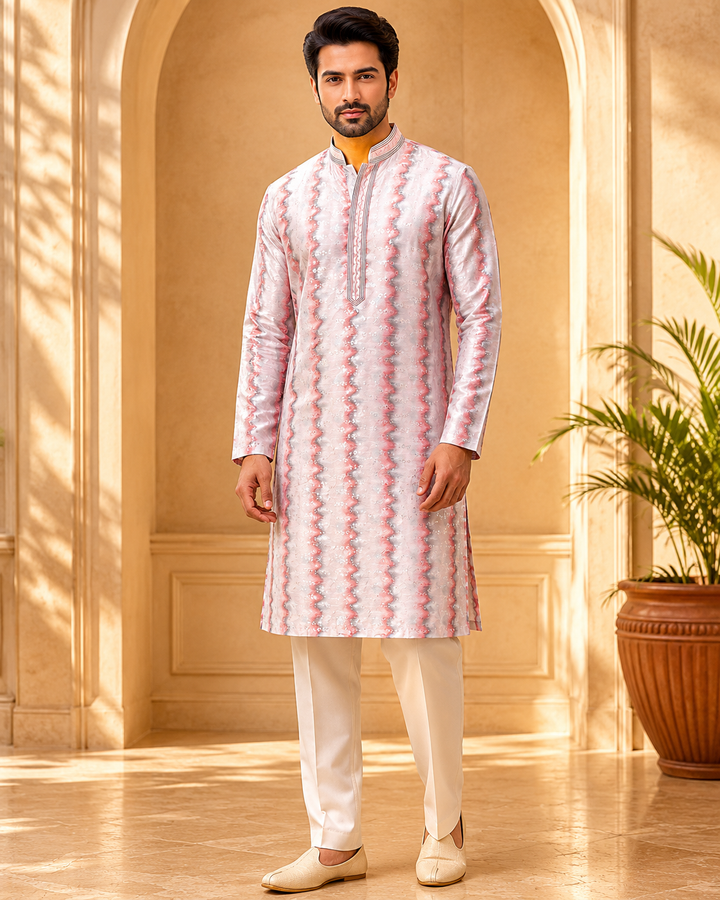Blush Pink Printed Kurta Set