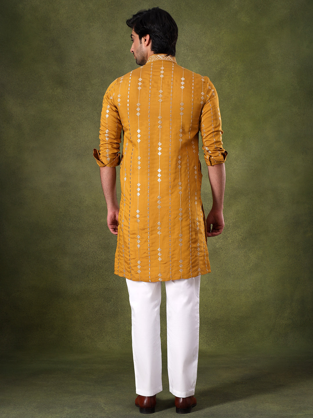 Yellow Classic Structured Kurta Set