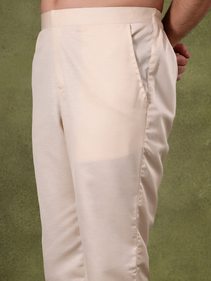 Fawn Subtle Work Ethnic Kurta Set