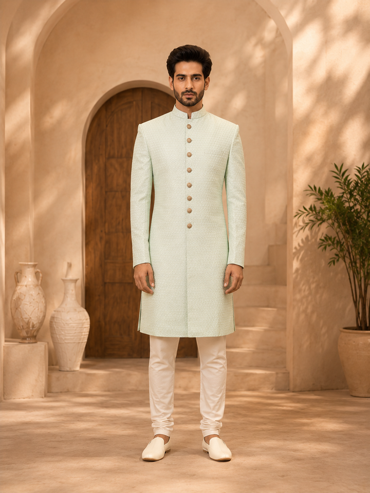 Mint Green Indo Western Set