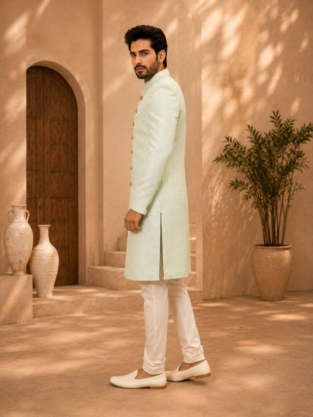 Mint Green Indo Western Set