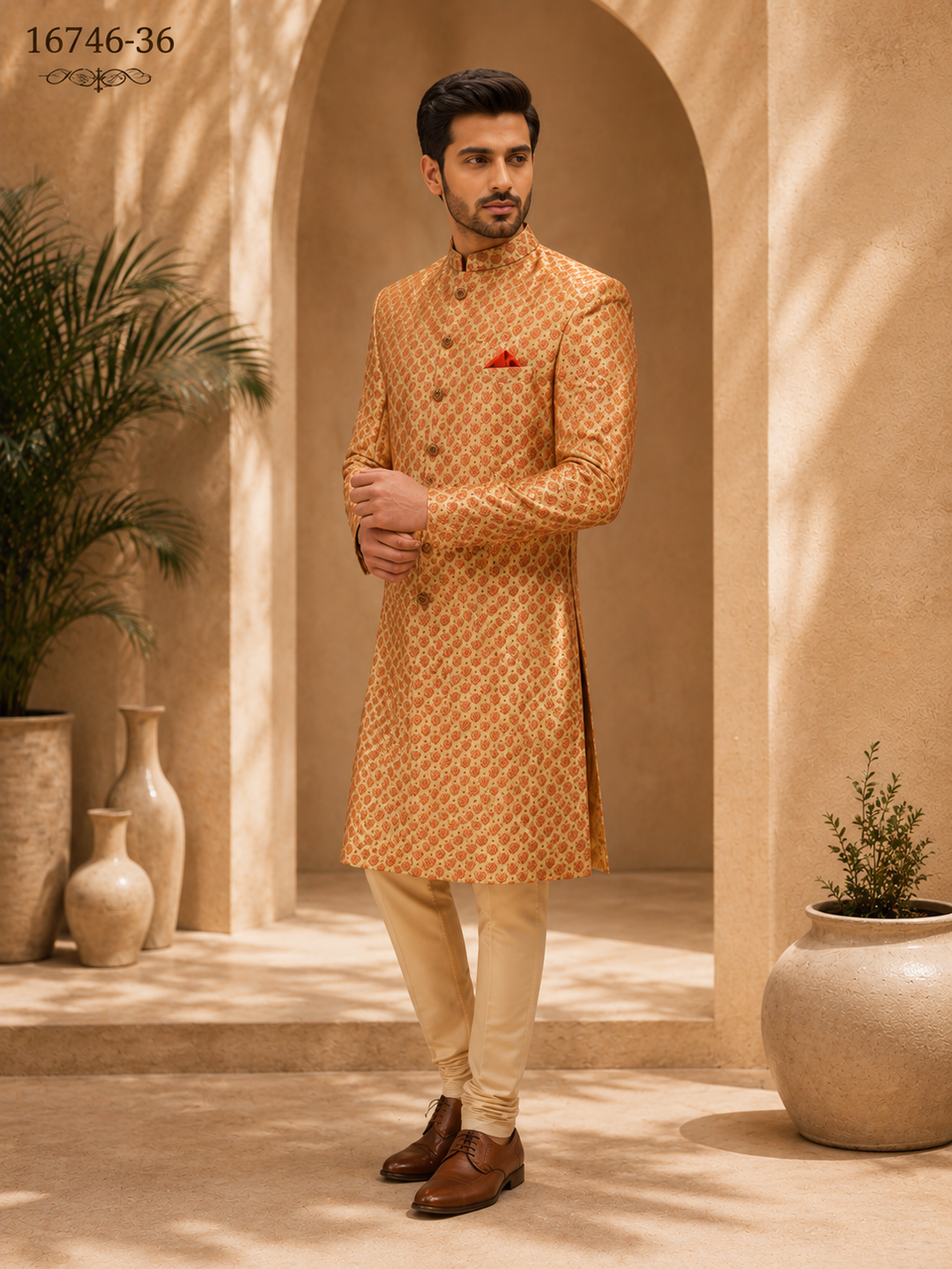Gold embroidered Indo Western