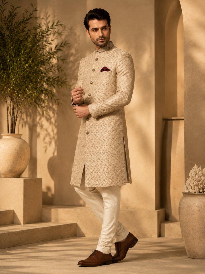 Dark cream Indo Western