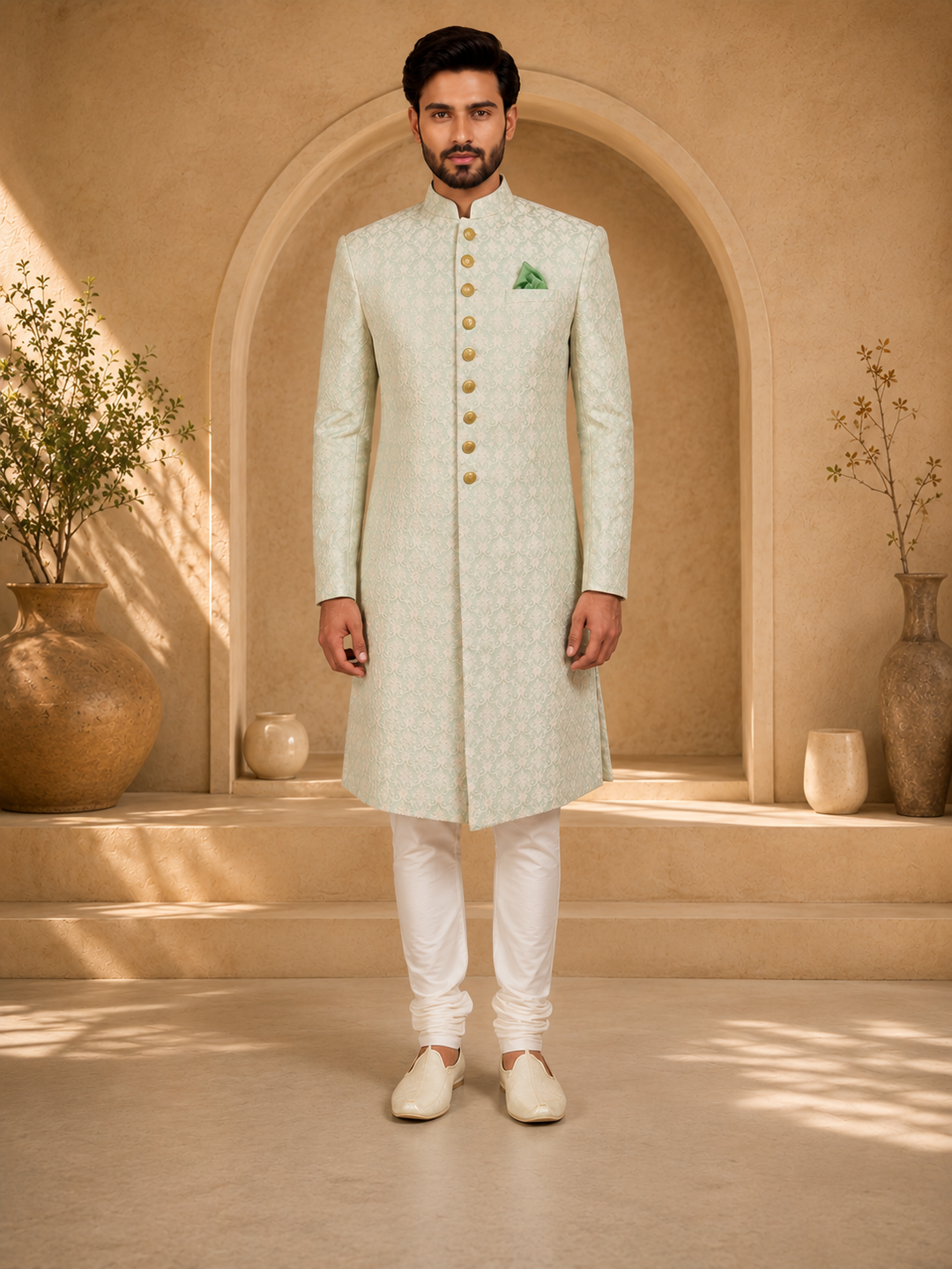Mint Green Indo Western
