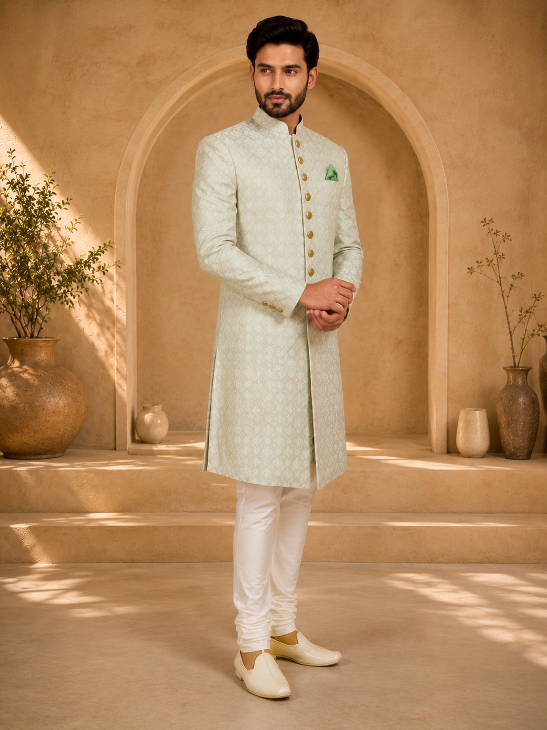 Mint Green Indo Western