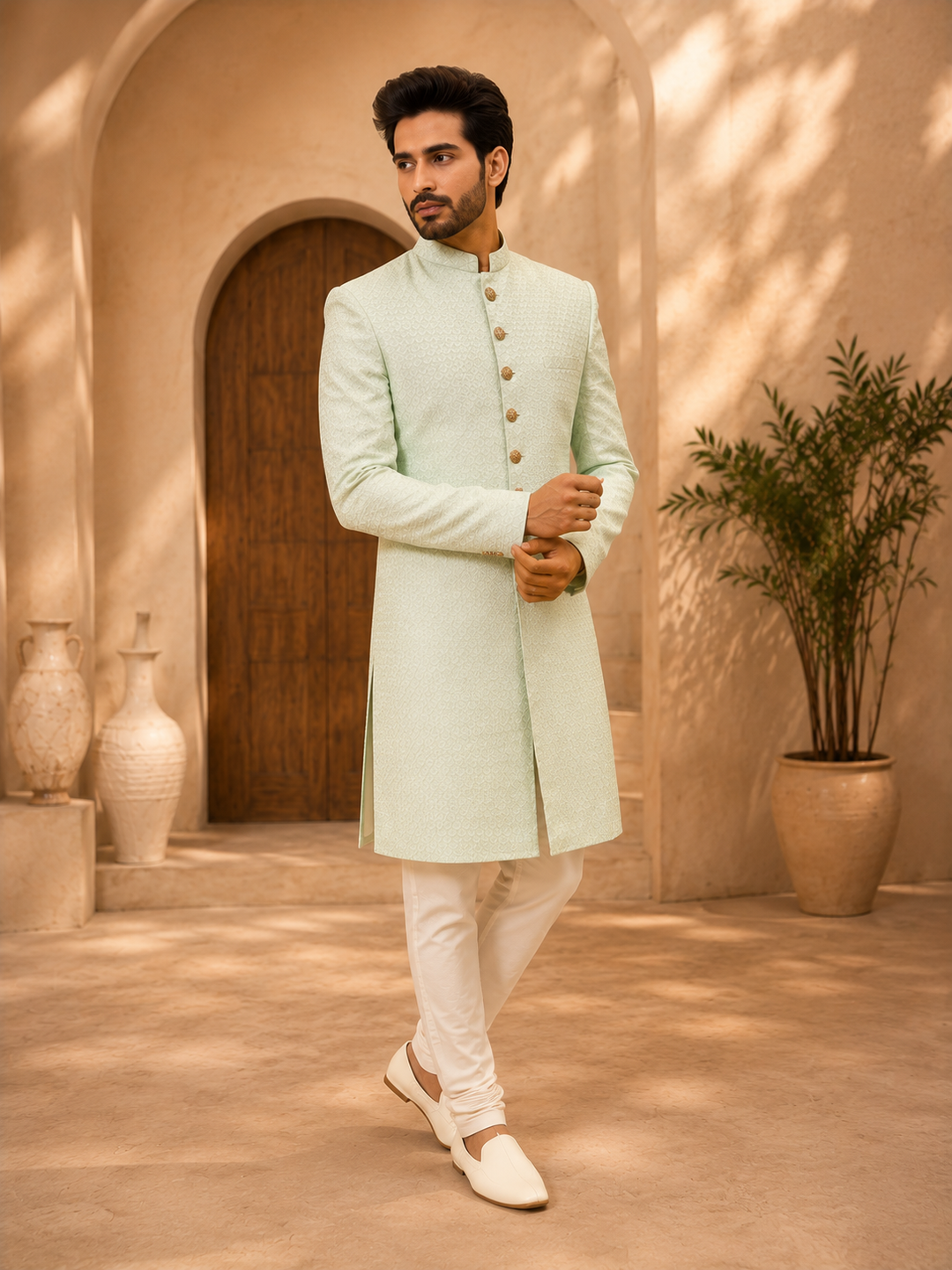 Mint Green Indo Western Set