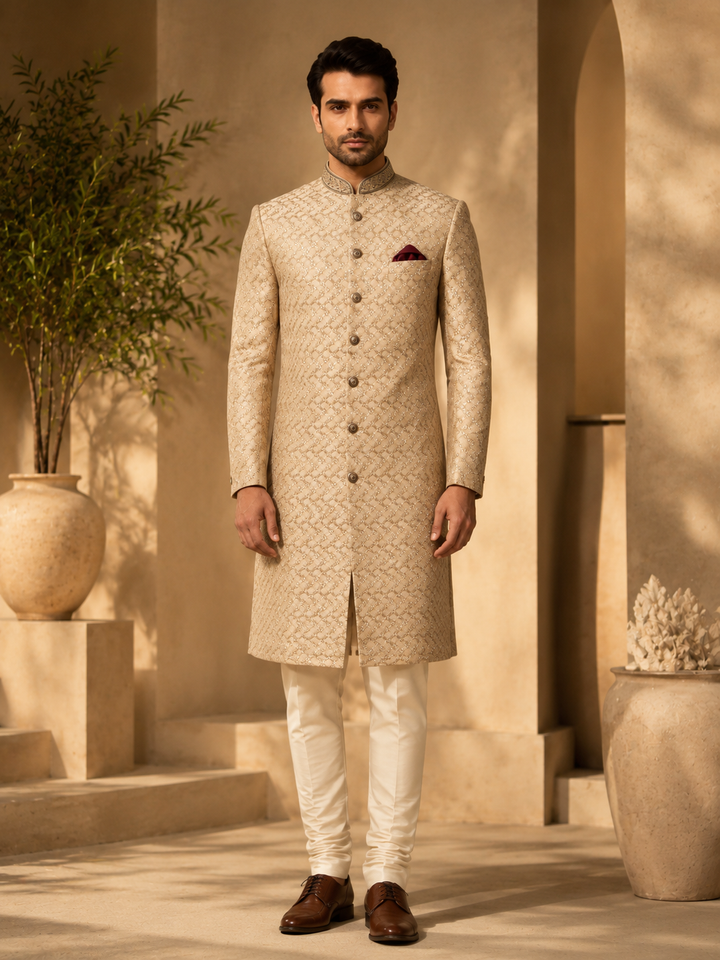 Dark cream Indo Western